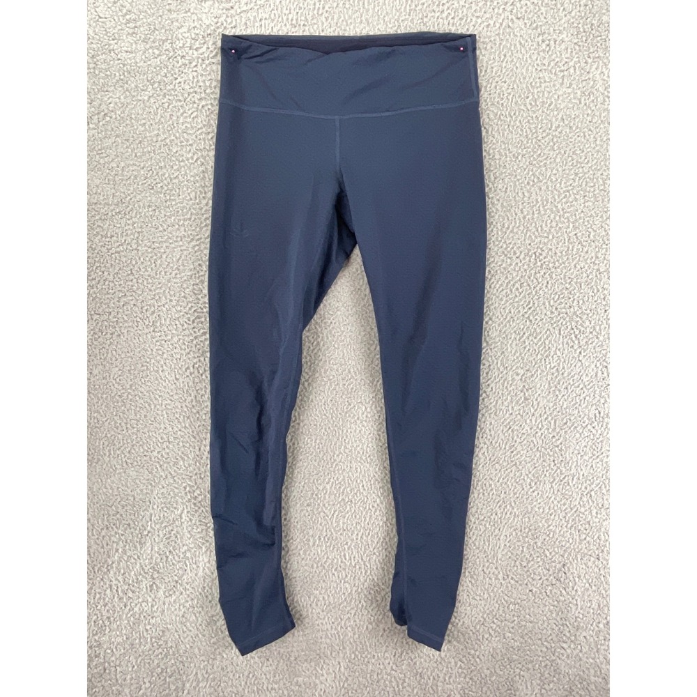 Prana Leggings Womens‎ Medium Blue Excellent Ruched Geometric Activewear Tights